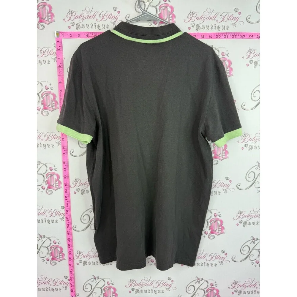 Hugo Boss shirt Black Polo with Lime Green Trim